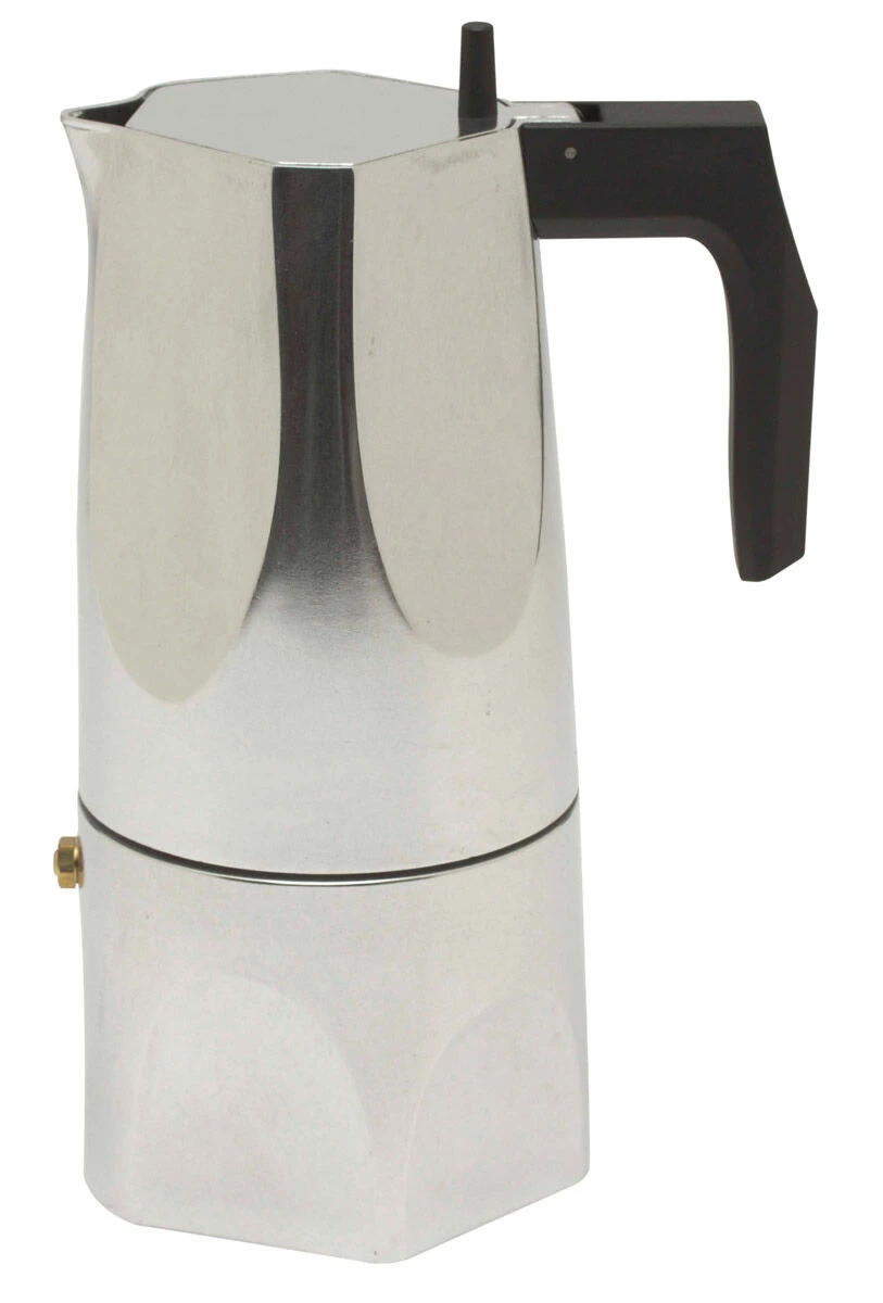 Alessi Ossidiana Mokapot 6-kops Aluminium Glans 3 Alessi Ossidiana Mokapot 6-kops Aluminium Glans