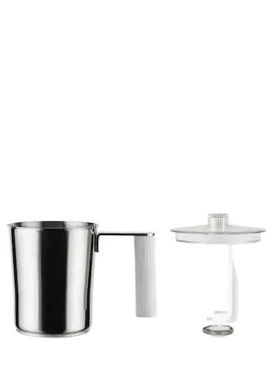 Alessi Plissé Elektrische Melkopschuimer 350 Ml Rvs Wit 4 Alessi Plissé Elektrische Melkopschuimer 350 Ml Rvs Wit - Afbeelding 2